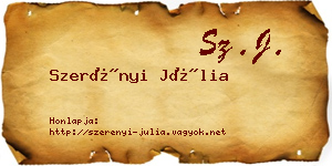 Szerényi Júlia névjegykártya