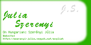 julia szerenyi business card